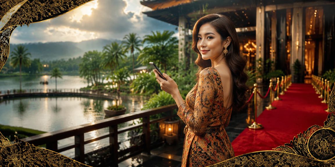 Pengguna Malaysia berpakaian batik menggunakan aplikasi kasino mudah alih 1988rich